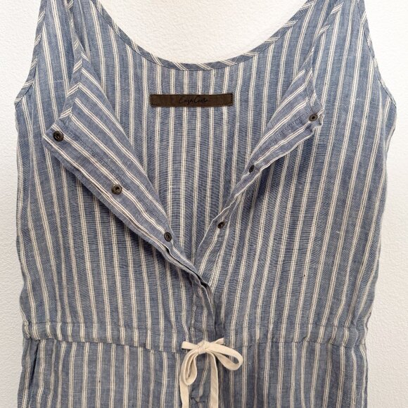 Enza Costa Blue and White Striped Jumpsuit - Picture 5 of 13
